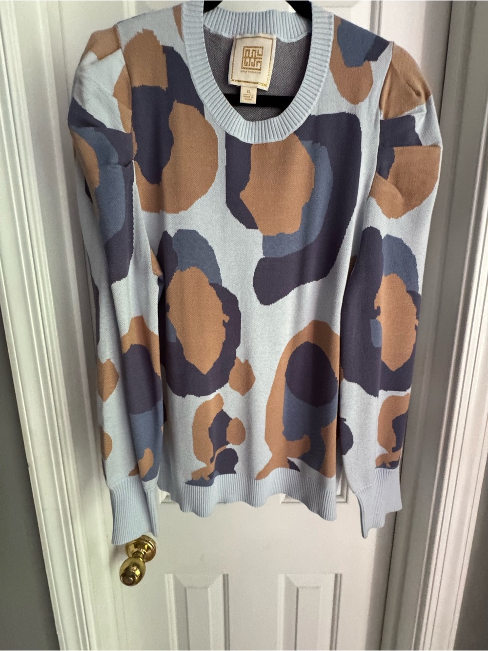 Emily McCarthy Julia Sweater in Classic Spot Cheetah, XL - Picture 2 of 4